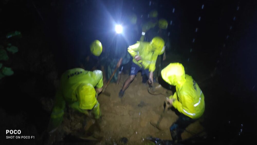 Landslide near Phata