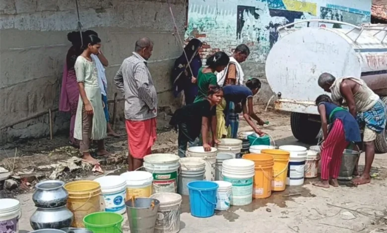 Drinking water line damaged