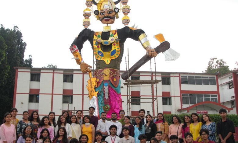 Burning of 32 feet tall Ravana