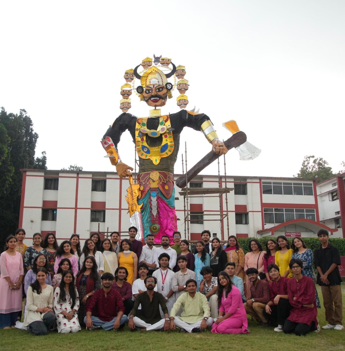 Burning of 32 feet tall Ravana