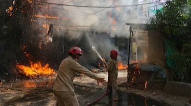 Major fire in hotel